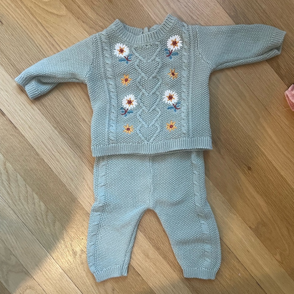 Embroidered two piece set